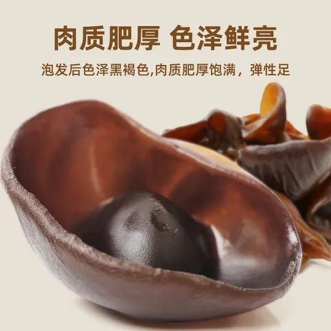 京觅东北黑木耳250g 肉厚无根 山珍特产干货菌菇凉拌食材火锅菜 图片 4