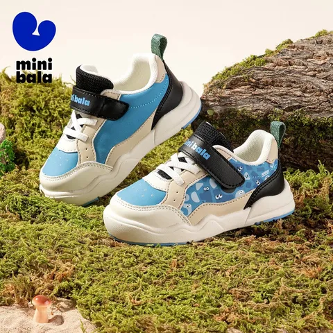 迷你巴拉（minibala）童鞋儿童休闲运动鞋春秋季新款男女童潮流百搭舒适 蓝色 26 码适合脚长15.0-15.5cm 图片 7