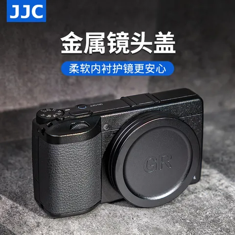 JJC 适用理光GR3X HDF GR3x GR3 GR2镜头盖GRIII GRII相机金属镜头保护盖配件（新旧版随机发货） 图片 1