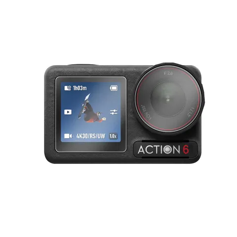 早行客双套装DJI大疆Osmo Action6钢化膜镜头保护膜运动相机高清贴膜(主屏膜+前屏膜+镜头膜)非兔笼版 图片 3