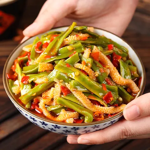 魔芋贡菜开袋即食香辣贡菜魔芋爽宿舍追剧解馋小零食网红食品批发 魔芋贡菜丨1包 香辣味 图片 5