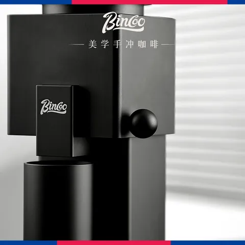 Bincoo专业电动磨豆机钢芯意式手冲全能咖啡豆研磨机家用小型磨粉机 黑色 【赠拍粉器+除静电喷雾+毛刷】 图片 6