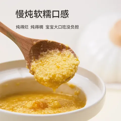 浦利顿（PLODON）婴儿辅食锅宝宝电炖锅盅煮粥锅BB煲煲汤熬粥陶瓷家用炖1 1L白色南瓜电炖锅 米白色 图片 6
