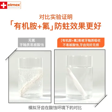ELMEX主推艾美适0-6-12岁 含氟儿童牙膏 防蛀固齿少儿牙膏温和不刺激 6-12岁牙膏*2+成人防蛀牙膏20ml*2 图片 4
