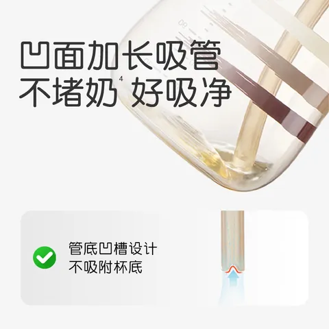 世喜吸管杯儿童水杯奶瓶1-3岁学饮杯水壶儿童ppsu防摔夏季直饮牛奶杯 吸管杯（防呛款）+直饮杯头 图片 3
