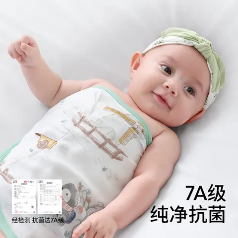 贝肽斯婴儿防惊跳睡袋包巾夏季单层新生儿襁褓包被宝宝睡觉神器 福兔S 图片 5