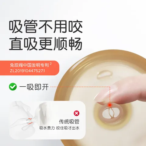 世喜学饮杯鸭嘴杯儿童水杯吸管杯学饮杯6个月以上防呛水带吸管300ml 学饮嘴款（7-24月） 图片 5
