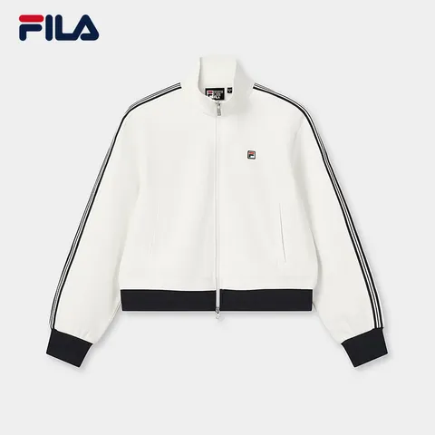 FILA MUSE 杨幂同款斐乐官方女士针织长袖外套2026夏新款休闲百搭上衣 云白-WT L 170/88A/L 图片 3