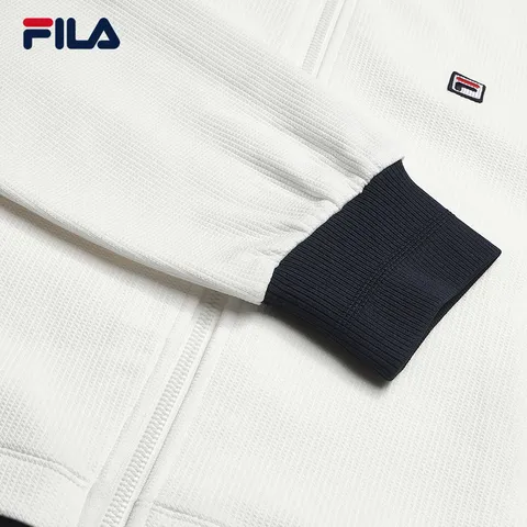 FILA MUSE 杨幂同款斐乐官方女士针织长袖外套2026夏新款休闲百搭上衣 云白-WT L 170/88A/L 图片 7