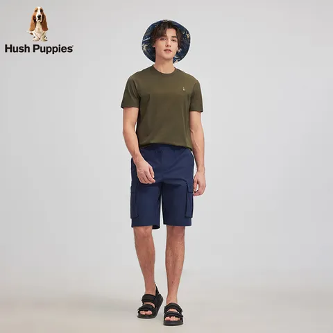 暇步士（Hush Puppies）【柔软舒适】男装夏季纯色简约百搭弹力圆领短袖T恤 图片 2