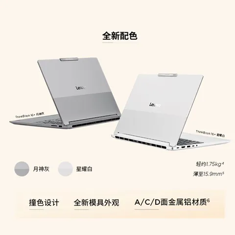 ThinkPad国家补贴15%联想笔记本电脑ThinkBook16+ 2026全能本 锐龙7 H 255 32G 1T 3.2K 16英寸高刷 月神灰 图片 5