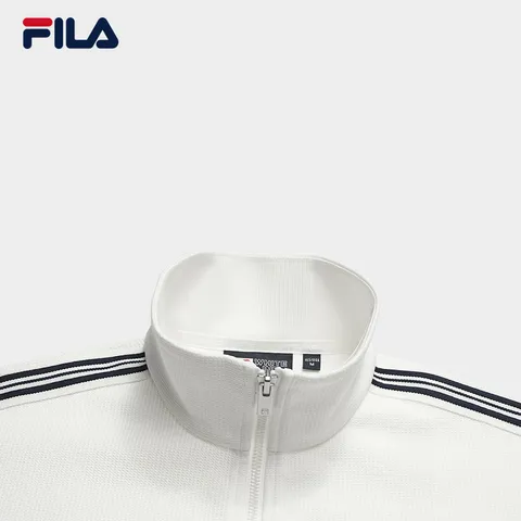 FILA MUSE 杨幂同款斐乐官方女士针织长袖外套2026夏新款休闲百搭上衣 云白-WT L 170/88A/L 图片 5