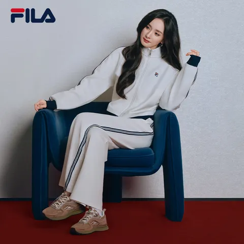 FILA MUSE 杨幂同款斐乐官方女士针织长袖外套2026夏新款休闲百搭上衣 云白-WT L 170/88A/L 图片 2