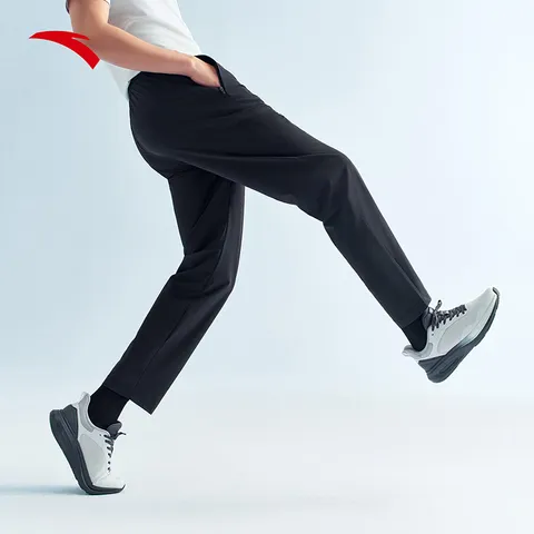 安踏父亲节礼物大师腰型动裤冰丝透气男夏季通勤休闲直筒运动长裤 图片 5