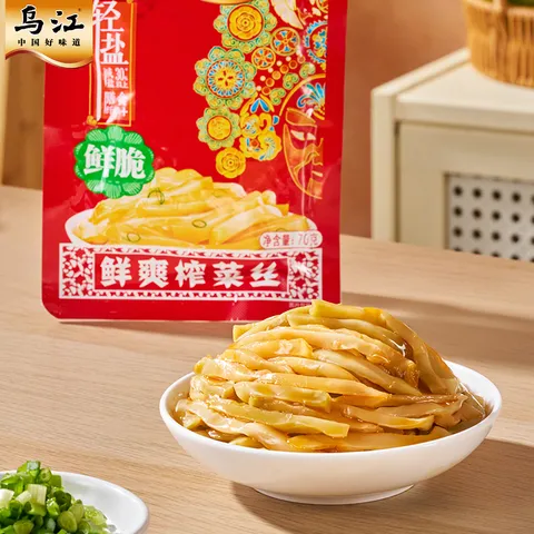 乌江榨菜 下饭菜 清爽小菜 鲜爽榨菜丝 70g*5袋 图片 6