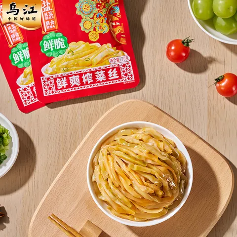 乌江榨菜 下饭菜 清爽小菜 鲜爽榨菜丝 70g*5袋 图片 7