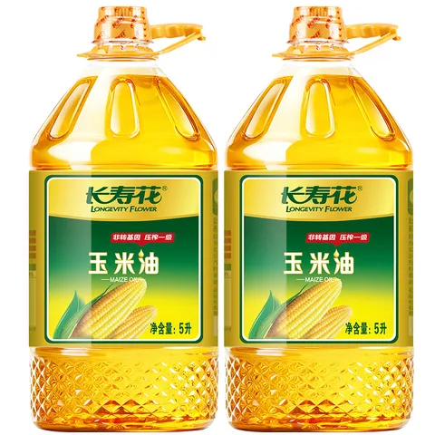 长寿花玉米油非转基因物理压榨食用油烘焙油 5L*2桶 图片 1
