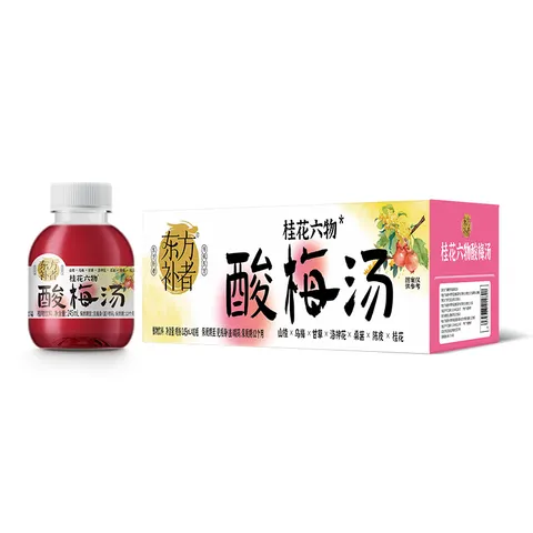 轻上东方补者桂花六物酸梅汤酸甜可口传统熬制山楂乌梅饮料245ml*10瓶 图片 9
