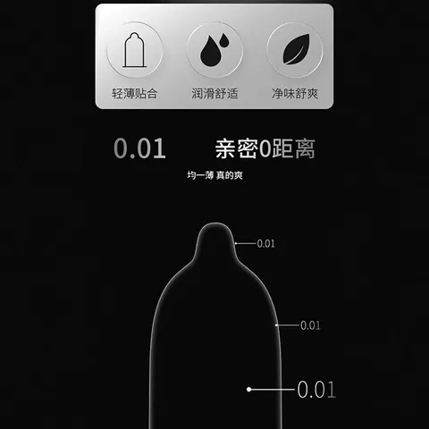 超薄避孕套0.001无套裸自营安全套水润免洗男用无感裸入情趣套套 【黑金001】超薄润滑10只 安全套套byt空气男女用成人秒喷 图片 2
