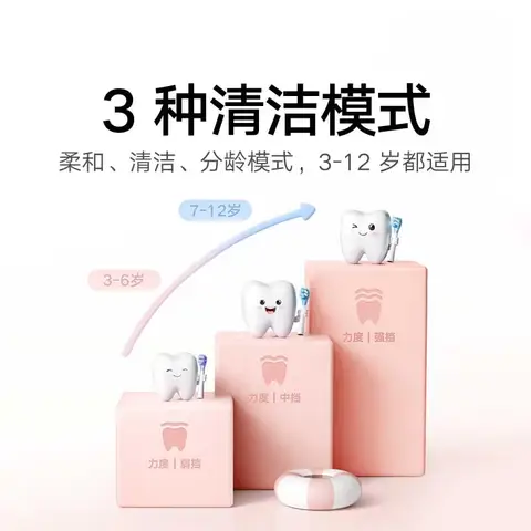米家儿童电动牙刷Pro智能漏刷提醒米家APP学生男孩女孩3-12岁生日礼物儿童节礼物六一礼物价保618 图片 5
