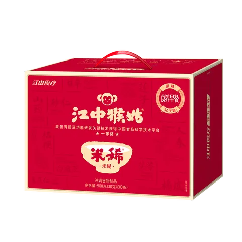 江中猴姑米稀原味人参米糊猴头菇山药中老年营养品端午礼盒送礼养胃 原味米糊30天装-900g 图片 7
