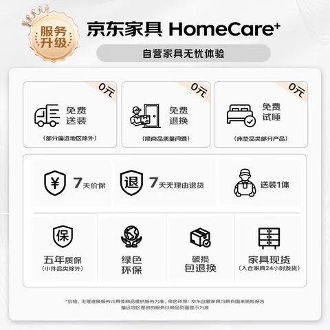 全友家居 北欧原木风小户型双人床1.5米x2米现代简约卧室落地床无床腿 图片 5