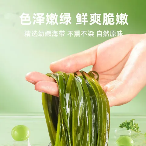 【东东农场专供】新鲜盐渍海带丝 非干货蔬菜 火锅麻辣烫凉拌食材 盐渍海带丝*500g 图片 5