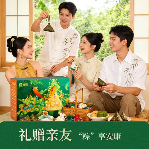 良品铺子良辰佳味粽1120g 粽子礼盒端午节送礼企业团购 休闲零食 图片 7