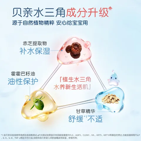 贝亲（Pigeon）儿童面霜 宝宝婴幼儿童专用0-3擦脸霜50g 水三角润肤保湿 图片 5