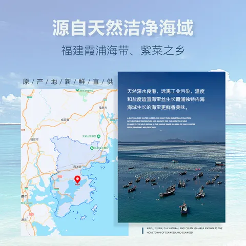 满口佳压缩海带丝22g*15片福建霞浦特产干海带丝独立包装凉拌菜煲汤火锅 图片 6