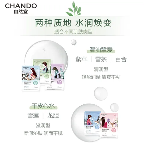 自然堂男士补水保湿面膜邓凯同款植物面膜送男朋友生日礼物 【囤货装】植物面膜45片 图片 7