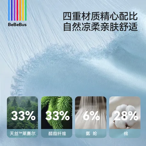 bebebus婴儿睡袋小风车春夏季薄款儿童分腿睡袋短袖宝宝防踢被 S码 图片 6