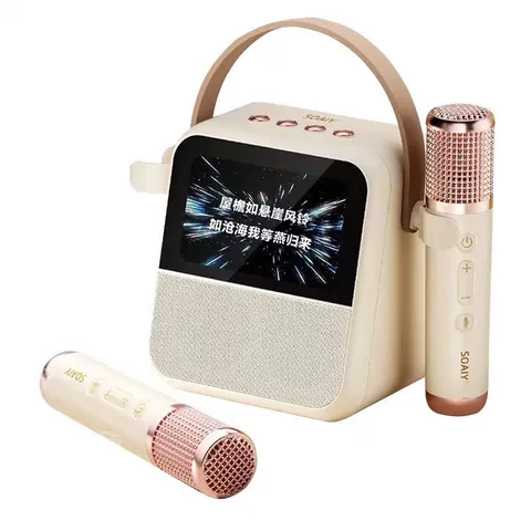 索爱（soaiy）GC200Pro 歌词家庭用ktv唱歌儿童男女喇叭生日毕业礼物蓝牙音箱K歌麦克风音响一体点歌机话筒 白 图片 6