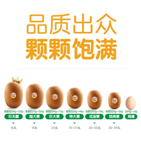 佳沛（zespri）新西兰金果4粒单果约103-114g 猕猴桃端午节礼物水果礼盒源头直发 图片 5