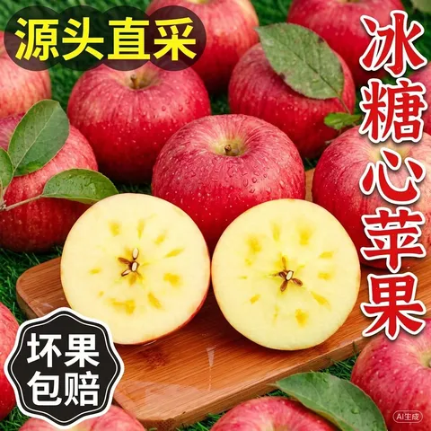 京世泽 红富士苹果 10斤装 单果150g起
