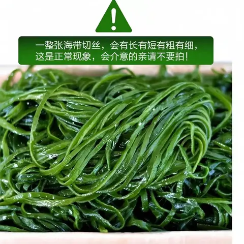 盐渍海带丝短丝当季绿色商用批发整箱非干货凉拌麻辣烫偏厚免切 当季盐渍海带丝250g×1包 图片 3