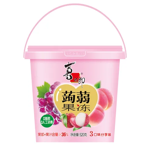 喜之郎蒟蒻果冻桶 520克每桶26小包 休闲儿童节日礼物 【3口味-荔枝葡萄蜜桃】520克*1桶 图片 6