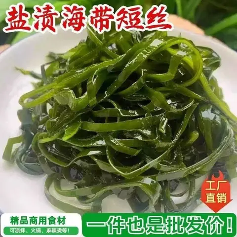 盐渍海带丝短丝当季绿色商用批发整箱非干货凉拌麻辣烫偏厚免切 当季盐渍海带丝250g×1包 图片 2