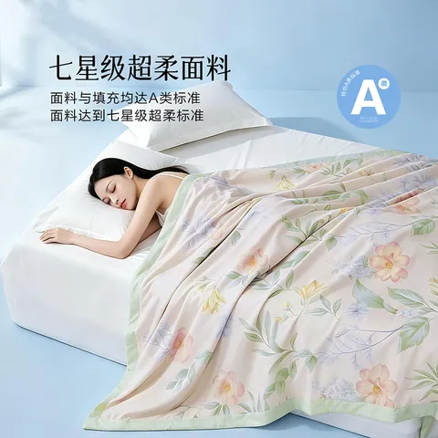 百丽丝水星集团旗下 100%蚕丝抗菌夏薄被单人双人夏凉被空调被芯 【100%蚕丝+A类可机洗】织梦 150cm×200cm 图片 6