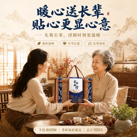 西云珍坊 羊肚菌汤包礼盒500g 云南特产菌菇山珍南北干货中秋送长辈礼品物 图片 6