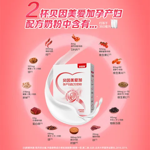 贝因美（Beingmate）爱加低GI孕产妇孕妈奶粉 189g dha乳铁蛋白叶酸【新客免费试用】 图片 7