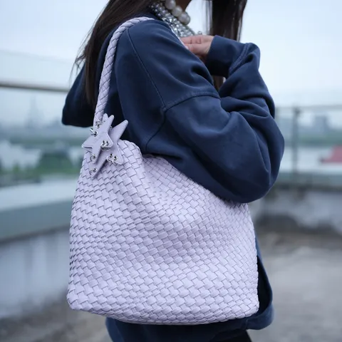 ECODAY包包女包2026新款原创设计经典编织包大容量托特包通勤包生日礼物 图片 5