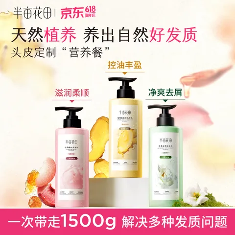 Little Dream Garden/半亩花田 生姜洗发水护发素控油去屑柔顺留香 1500g