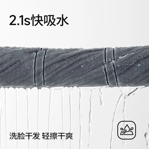 无印良品毛巾抗菌新疆全棉男士100%纯棉毛巾2条装不易掉毛家用吸水洗脸巾 图片 4