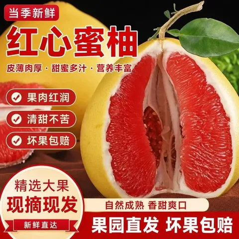 常青娘娘【现货】正宗广西红心蜜柚当季新鲜水果薄皮红肉柚子大果整箱特产 甄选老树【红心蜜柚】更好吃 净重4-4.5斤装【特大果】1-2个装