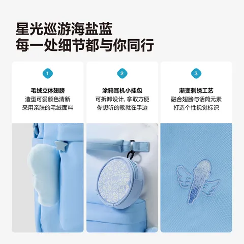 不莱玫大容量双肩包【王俊凯同款】电脑背包书包通勤旅游轻便包 图片 6