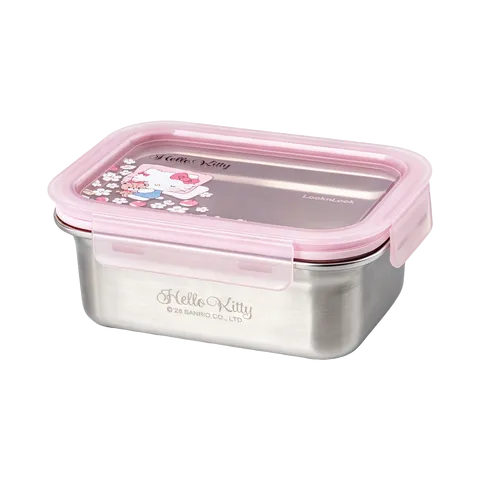 乐扣乐扣（LOCK&LOCK）316L不锈钢保鲜盒饭盒可微波冰箱收纳盒 800ml-helloKitty限定款 图片 10