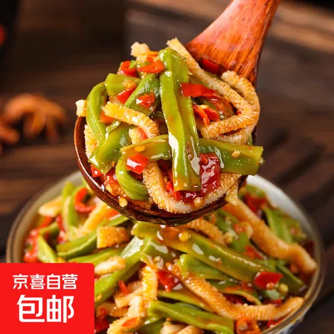 魔芋贡菜开袋即食香辣贡菜魔芋爽宿舍追剧解馋小零食网红食品批发 魔芋贡菜丨1包 香辣味 图片 1