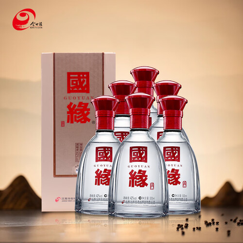 今世缘国缘单开白酒42度500ml6瓶整箱装
