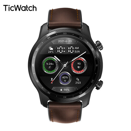 ticwatch智能手表 ticwatch prox 4g版 esim通话 智能手表 46mm 黑色